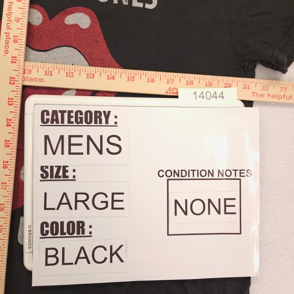 The Rolling Stones 1975 US Tour Band Crew Neck T Shirt Mens Size Large L Black - Picture 7 of 9